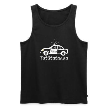 Tobi´s Polizeiauto Tatütataaa - Männer Premium Bio Tank Top - Schwarz - Vorne - AI Model Male 178 light (178cm)
