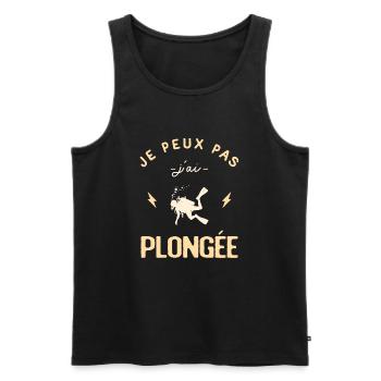 Je Peux Pas J'ai Plongée Sous Marine Plongeur - Débardeur bio Premium Homme - noir - Devant - Michal (187cm)