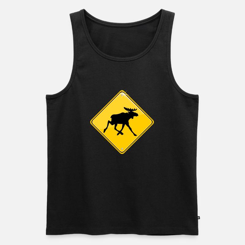 Elch - Männer Premium Bio Tank Top - Schwarz