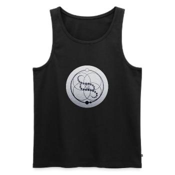 Kornkreis / Crop Circle DNA Plate - Männer Premium Bio Tank Top - Schwarz - Vorne - AI Model Male 178 light (178cm)