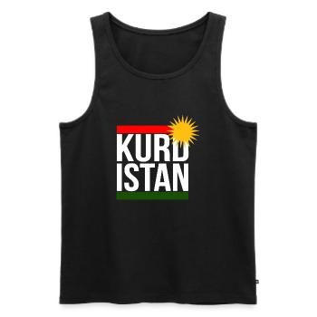 kurdistan blaken - Männer Premium Bio Tank Top - Schwarz - Vorne - AI Model Male 178 light (178cm)