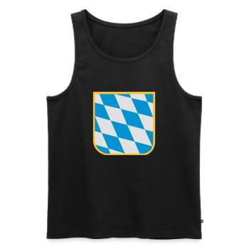 Bayern - Männer Premium Bio Tank Top - Schwarz - Vorne - AI Model Male 178 light (178cm)