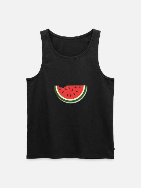 Watermelon - Männer Premium Bio Tank Top - Schwarz