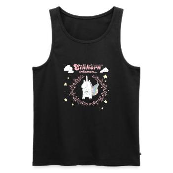 Einhorn - Unicorn - Glitzer - Männer Premium Bio Tank Top - Schwarz - Vorne - AI Model Male 178 light (178cm)