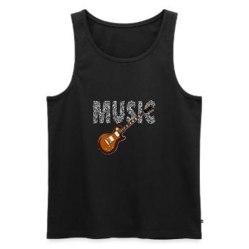Musician Guitarist Guitar Sheet Music Music Electric Guitar - Men's Premium Organic Tank Top - black - Front - Michal (187cm)
