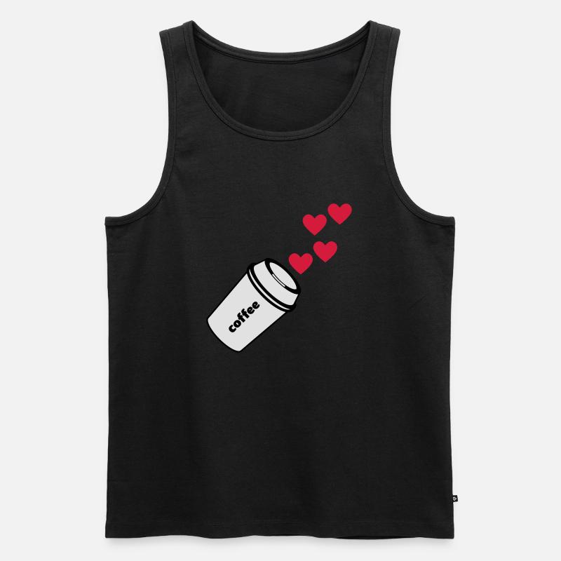 coffe love Kaffee Liebe - Männer Premium Bio Tank Top - Schwarz