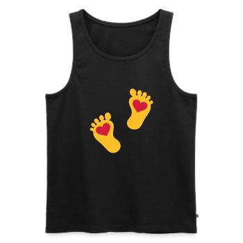 Baby Füße - Männer Premium Bio Tank Top - Schwarz - Vorne - Michal (187cm)