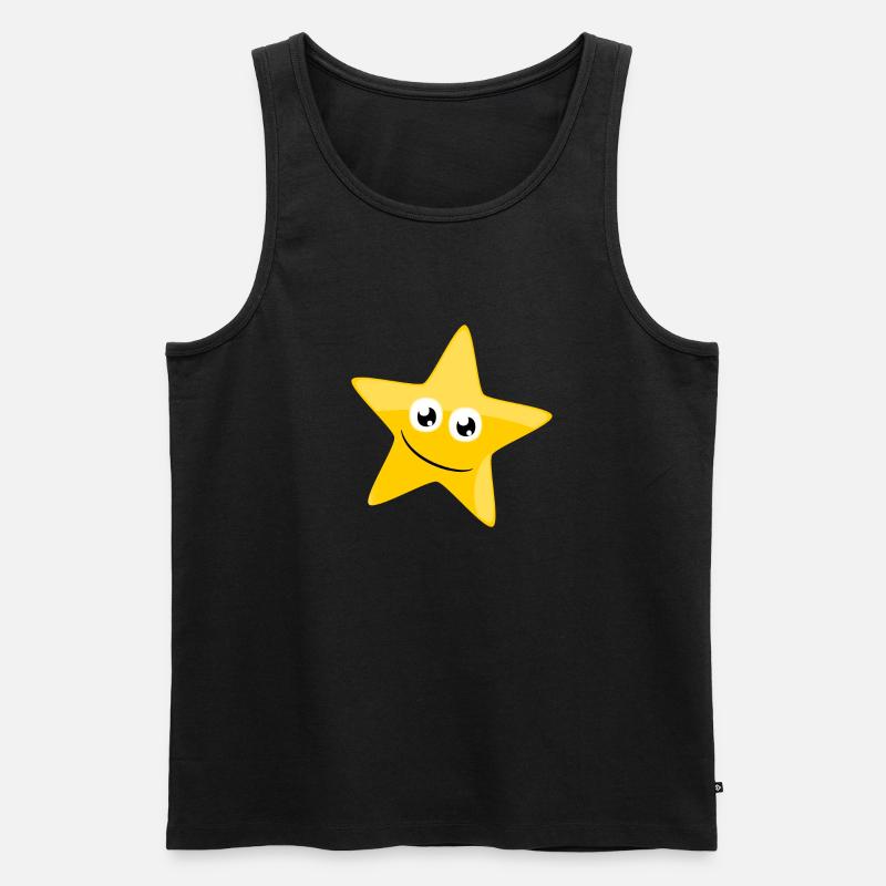 Starlet - Männer Premium Bio Tank Top - Schwarz
