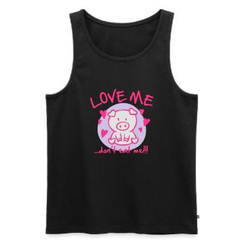 Love me, don't eat me - Débardeur bio Premium Homme - noir - Devant - AI Model Male 178 light (178cm)