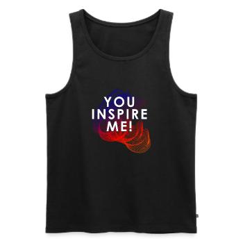 you inspire me - Men's Premium Organic Tank Top - black - Front - AI Model Male 178 light (178cm)