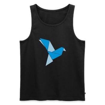 origami bird - Men's Premium Organic Tank Top - black - Front - Michal (187cm)