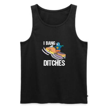 Snowmobile saying funny gift - Men's Premium Organic Tank Top - black - Front - Michal (187cm)