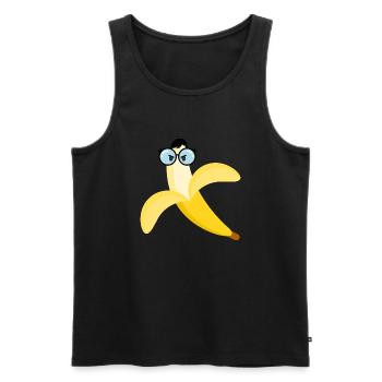 banane drôle! - Débardeur bio Premium Homme - noir - Devant - Michal (187cm)