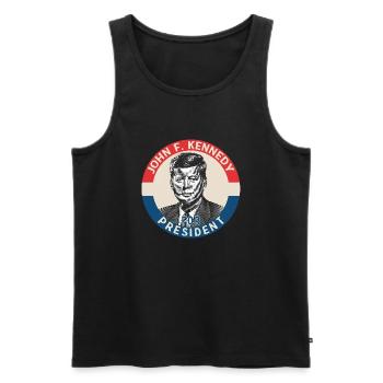 Kennedy For President - Men's Premium Organic Tank Top - black - Front - AI Model Male 178 light (178cm)