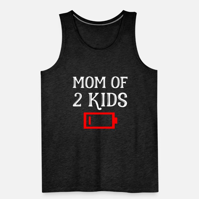 Müde Mutter von 2 Kindern Mutter mit zwei Kindern Männer Premium Bio Tank Top