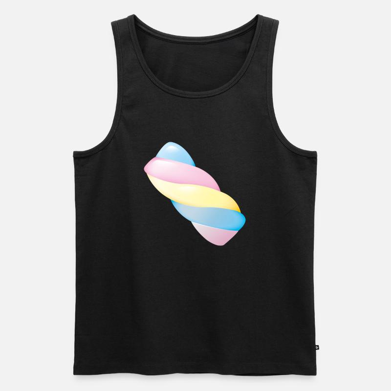Smiley Marshmallow - Männer Premium Bio Tank Top - Schwarz