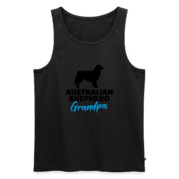 Australian shepherd - Débardeur bio Premium Homme - noir - Devant - Michal (187cm)