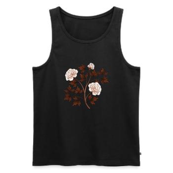 Blumen - Männer Premium Bio Tank Top - Schwarz - Vorne - Michal (187cm)