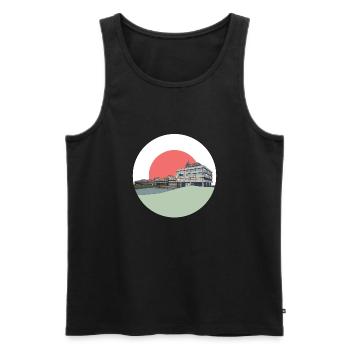 Rathauseid - Männer Premium Bio Tank Top - Schwarz - Vorne - Michal (187cm)
