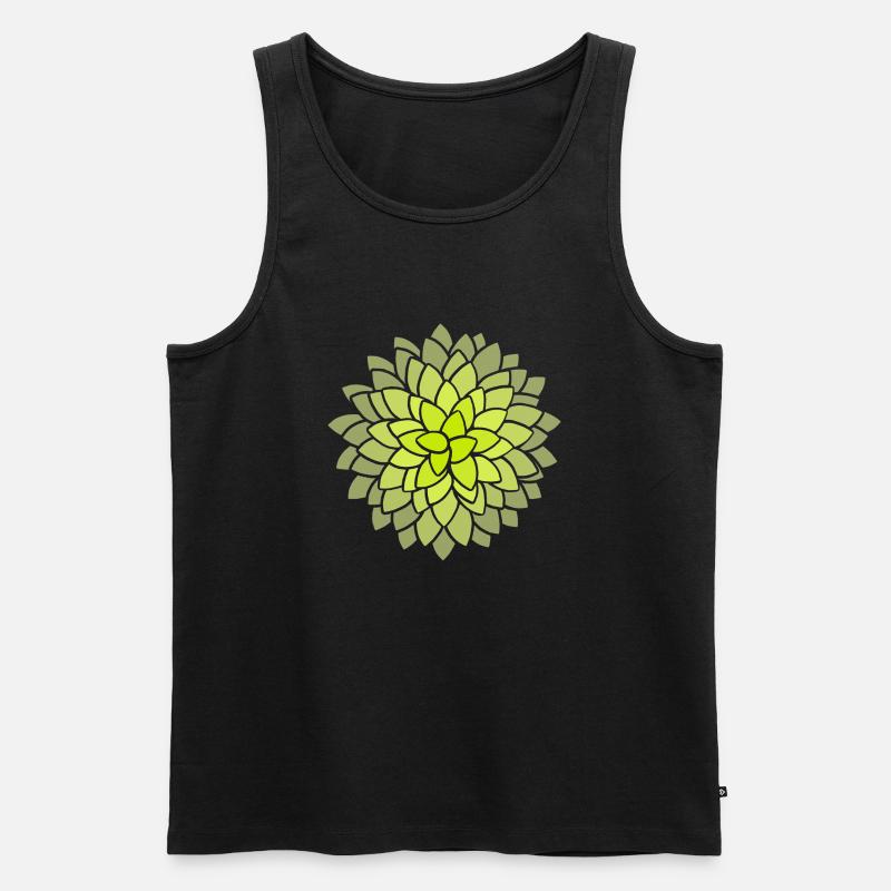 MUMS Flower Neon Blumen - Männer Premium Bio Tank Top - Schwarz