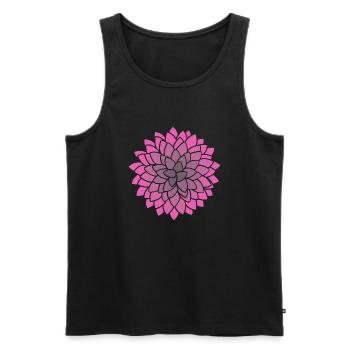 MUMS Flower Pink Blumen - Männer Premium Bio Tank Top - Schwarz - Vorne - AI Model Male 178 light (178cm)