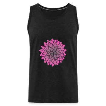 MUMS Fleur Rose Fleurs - Débardeur bio Premium Homme - charbon - Devant - Alexander (188cm)