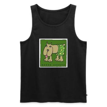 boxer shorts - Men's Premium Organic Tank Top - black - Front - AI Model Male 178 light (178cm)
