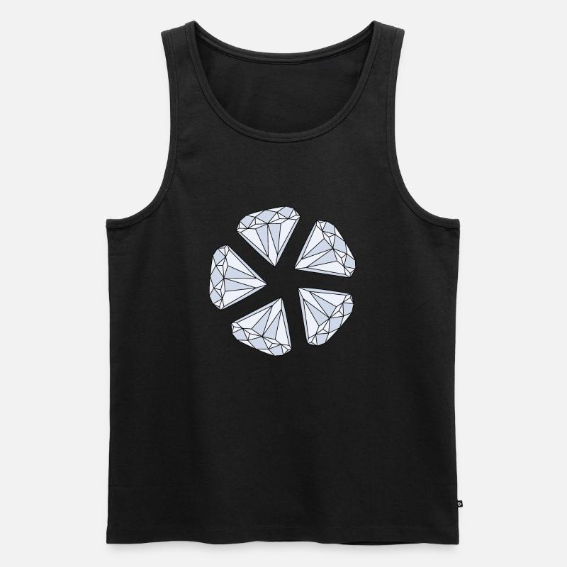 Diamant (diamond) - Männer Premium Bio Tank Top - Schwarz