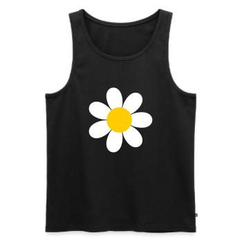 Fleur de marguerite - Débardeur bio Premium Homme - noir - Devant - Michal (187cm)