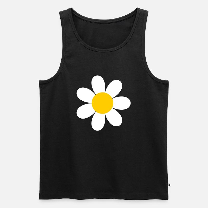 Gänseblümchen Blume - Männer Premium Bio Tank Top - Schwarz