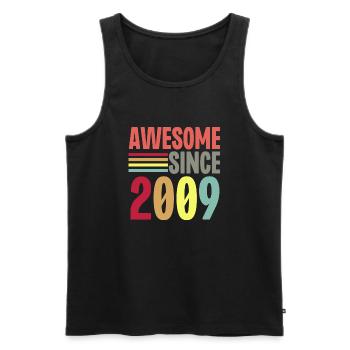 Awesome Since 2009 - Men's Premium Organic Tank Top - black - Front - AI Model Male 178 light (178cm)