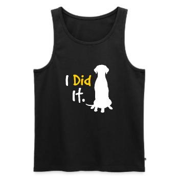 I Did It Funny Dog Lover Puppy Lover Dog Owners Ho - Men's Premium Organic Tank Top - black - Front - AI Model Male 178 light (178cm)