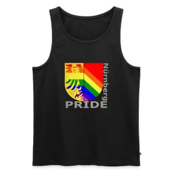 Nürnberg Queer Gay Pride CSD - Männer Premium Bio Tank Top - Schwarz - Vorne - AI Model Male 178 light (178cm)