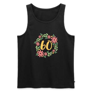 Cadeau du 60e anniversaire - Débardeur bio Premium Homme - noir - Devant - Michal (187cm)