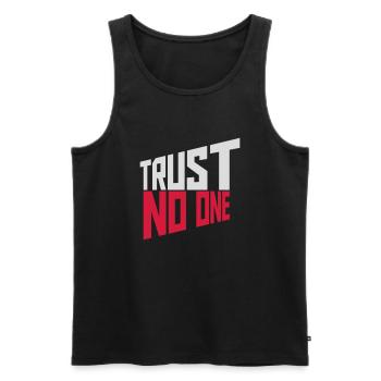 ne faites confiance à personne pour ne citer - Débardeur bio Premium Homme - noir - Devant - AI Model Male 178 light (178cm)
