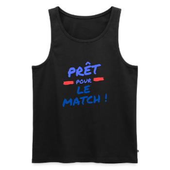 prêt pour le match - Débardeur bio Premium Homme - noir - Devant - Michal (187cm)