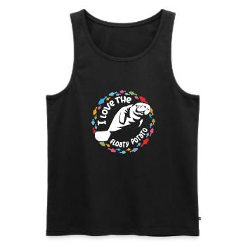 Ich liebe Manatees, die floaty potatoe - Männer Premium Bio Tank Top - Schwarz - Vorne - AI Model Male 178 light (178cm)