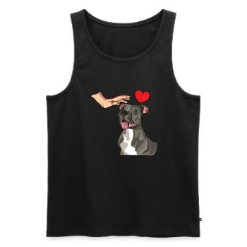 American Staffordshire Bull Terrier Staffy Dog - Men's Premium Organic Tank Top - black - Front - Michal (187cm)