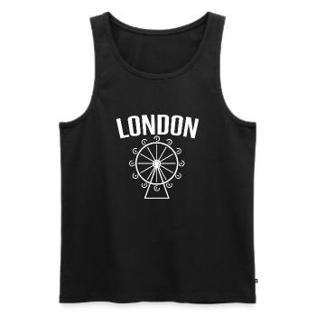 Londres - Débardeur bio Premium Homme - noir - Devant - Michal (187cm)