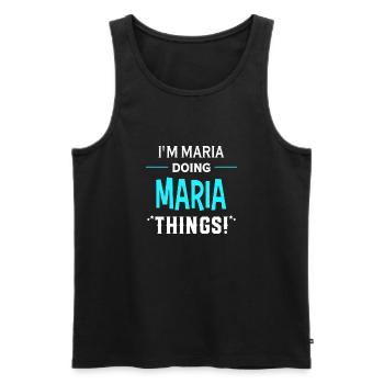 I Am Maria Doing Maria Things Geschenk lustiges - Männer Premium Bio Tank Top - Schwarz - Vorne - Michal (187cm)