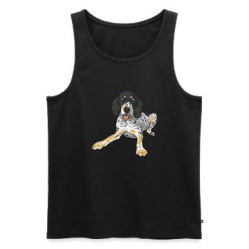 Bluetick Coonhound cadeau drôle de dicton - Débardeur bio Premium Homme - noir - Devant - Michal (187cm)