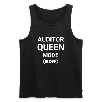 Auditor Queen Mode OFF - Men's Premium Organic Tank Top - black - Front - Michal (187cm)