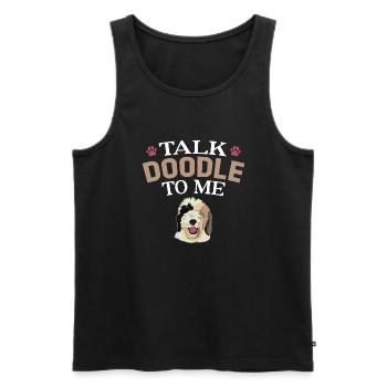 Sheepadoodle Doodle Dog - Men's Premium Organic Tank Top - black - Front - Michal (187cm)