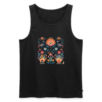 Vintage-Vögel - Männer Premium Bio Tank Top - Schwarz - Vorne - Michal (187cm)