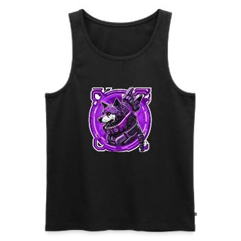 Roboterhund ist hinter dir her - Männer Premium Bio Tank Top - Schwarz - Vorne - AI Model Male 178 light (178cm)