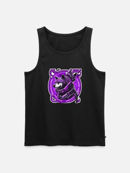 Robot dog is out to get you - Men's Premium Organic Tank Top - black