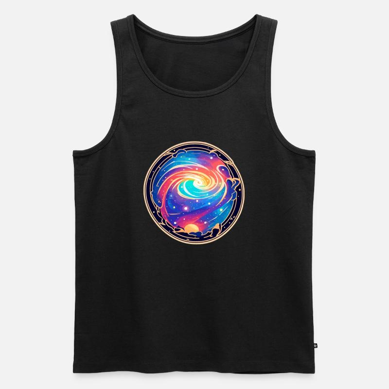 Weltraumsturm - Männer Premium Bio Tank Top - Schwarz