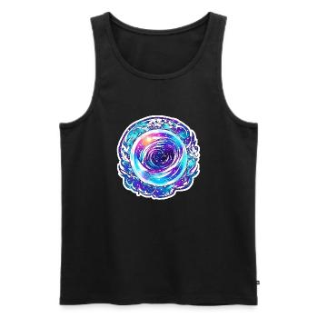 Raumfahrt - Männer Premium Bio Tank Top - Schwarz - Vorne - AI Model Male 178 light (178cm)
