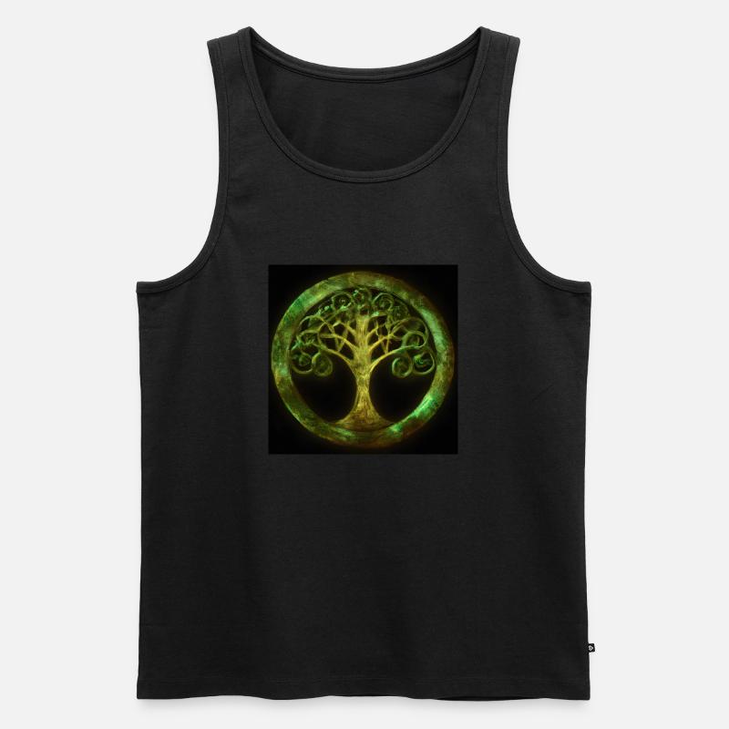 Keltischer Baum des Lebens - Männer Premium Bio Tank Top - Schwarz