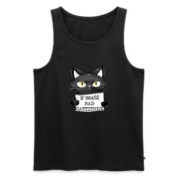 Mauvaise attitude - Débardeur bio Premium Homme - noir - Devant - AI Model Male 178 light (178cm)